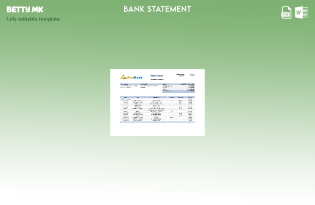 модерен стил Шаблон за зборови за изјава на Суринам Финабанк